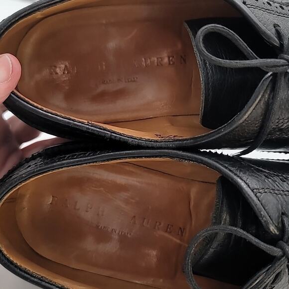 RALPH LAUREN RRL sz10E WILBERFORCE ITALIAN Derby Brogue Pebbled Calfskin… main image 4